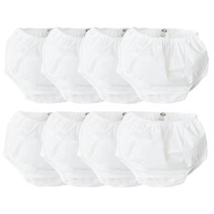 lot 10347 image: Gerber Unisex Baby 8 Pack Waterproof Diaper Cover and Toddler Training Underwear, White, 3T US