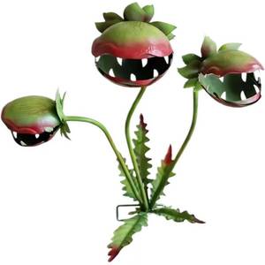 lot 13005 image: Mornihima Metal Venus Flytrap Garden Stake, 25 Inch