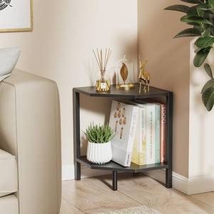 lot 13015 image: Creso 2-Tier Industrial Corner Shelf Stand