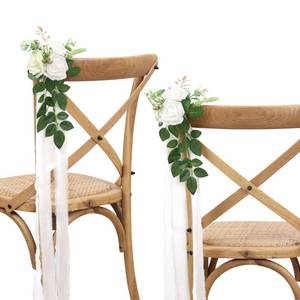 lot 13019 image: DreamBuilt Wedding Aisle Chair Flowers Set of 10