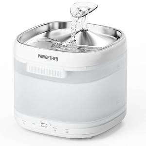 lot 13027 image: PAWGETHER Cat Water Fountain 67oz Stainless Steel