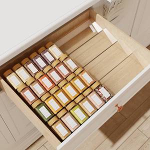 lot 13030 image: Jadehom Spice Drawer Organizer 4-Tier Expandable Acrylic