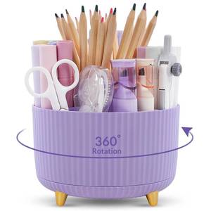 lot 13955 image: Konvinit 5-Slot Rotating Pencil Holder, Purple