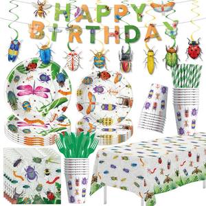 lot 13973 image: Xenorik Bug Party Decorations Tableware Set 24 Guests