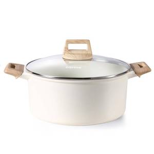 lot 13976 image: CAROTE Nonstick Stock Pot with Lid, 6 Quart