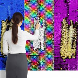 lot 13993 image: Irenare Sensory Wall Sequin Fabric 3-Pack