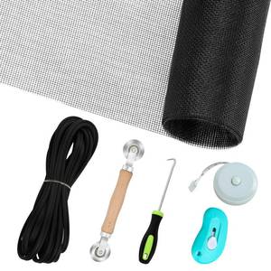lot 14009 image: Amzjjle Window Screen Repair Kit, 6-Pc, 48 x 118