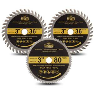 lot 14026 image: Niubid 3 Inch Carbide Circular Saw Blades 36T & 80T