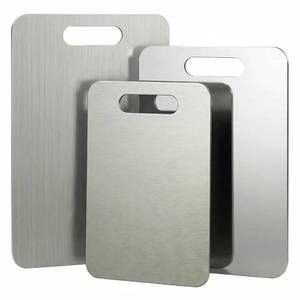 lot 14057 image: Stainless Steel Cutting Boards, 3-Piece Set