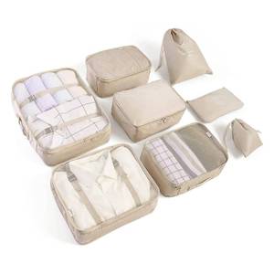 lot 14068 image: LANSKLBD 8-Piece Packing Cubes Travel Organizer Set