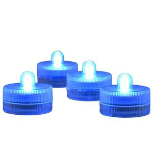 lot 14073 image: KITOSUN Submersible LED Tea Lights Blue 12-Pack
