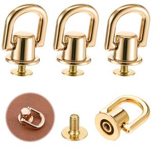 lot 14078 image: FdcLixuvol 4 Pc D Rings 360° Rotatable Metal Hardware
