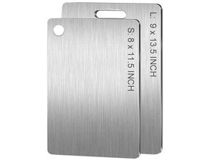 lot 14079 image: Yiorr Titanium Cutting Board Set, Double-Sided (2PC)