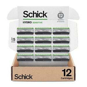lot 14082 image: Schick Hydro Sensitive 5-Blade Razor Refills, 12 ct