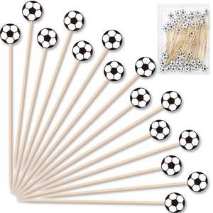 lot 14103 image: OHOME Soccer Ball Cocktail Picks 48-Piece Set