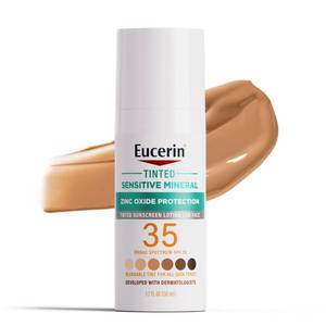 lot 14114 image: Eucerin Tinted Mineral Face Sunscreen Lotion SPF 35