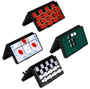 lot 14135 image: Point Games Travel Board Game Set - 4 Magnetic Games