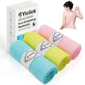 lot 14139 image: Yiclick Exfoliating Washcloth Towel 3-Pack 34.5