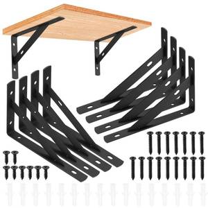 lot 18144 image: Qiwuhai Heavy Duty Shelf Brackets - 8 Pc L-Shaped