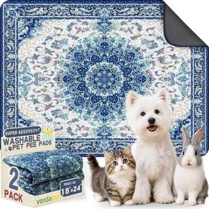 lot 18163 image: Verdasun Washable Pee Pads for Dogs 18 x 24 2-Pack