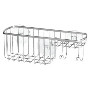 lot 18165 image: iDesign Gia Shower Suction Combo Basket Chrome