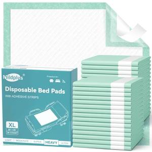lot 19215 image: MILDPLUS Disposable Bed Pads with Adhesive Strip 30 x 36 (30 Counts)