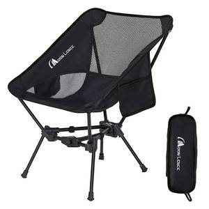 lot 19216 image: MOON LENCE Portable Camping Chair Backpacking Chair - The 4th Generation Ultralight Folding Chair - Compact, Lightweight Foldable Chairs for Hiking Mountaineering, Beach (Black-1Pack)