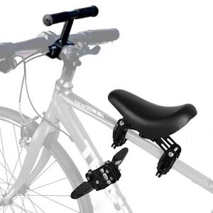 lot 19220 image: Detachable Front Mounted Kids Bike Seat with Handlebar & Foot Pedals for Children 2-5 Years, Toddler Bike Seat for Adult Bicycle, Secure & Comfortable Bike Attachment for Kids