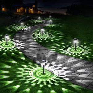 lot 19224 image: 10 Pack Ultra Bright Solar Lights Outdoor Waterproof, from Dusk to Dawn Up to 12H Outdoor Solar Lights, Auto OnOff Solar Powered Garden Pathway Lights, Landscape Lighting Decorative for Yard, Patio
