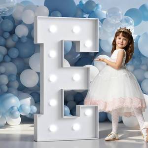 lot 19226 image: 4FT Light Up Marquee Letters E, Large Foam Board Kit for Party Decor