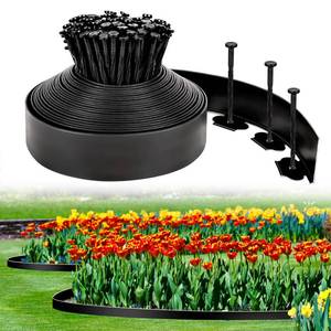 lot 19242 image: 3 Inch x 50FT Garden Edging Border,Landscaping with 75pcs Spikes
