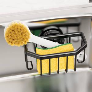 lot 20297 image: TAILI Sponge Holder for Kitchen Sink with Strong Suction Cup-Black