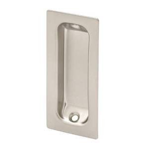 lot 20298 image: Prime-Line N 7342 Brass Closet Door Pull, 3-14 Inches H x 1-38 Inches W, Satin Nickel (1 Pack)