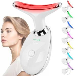 lot 20304 image: Facial Massager Face and Neck, Face ���� culpting Wand Tool with 7 Color - Birthday, Christmas, Mothers Day, Valentines Day Gifts for Her Women Mom Best Friend Wife Teacher (White)