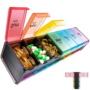 lot 20309 image: Daviky Extra Large Weekly Pill Organizer 2 Times a Day, XXL Pill Box 7 Day
