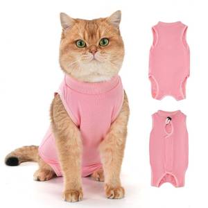 lot 20319 image: Avont Cat Recovery Suit for Surgery,Anti-Licking Onesie for Kittens Pink S