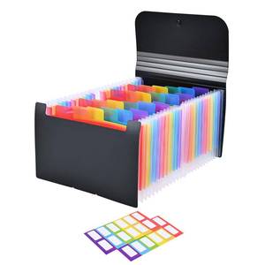 lot 20326 image: Valtiner Receipt Coupon Holder Organizer, 25 Pockets Small Folder (Black)