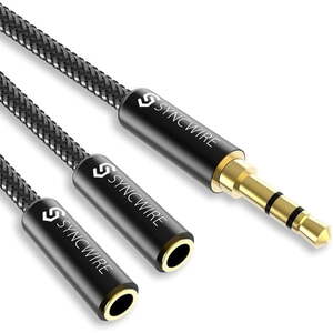 lot 20369 image: Syncwire Headphone Splitter  3.5mm Male To 2 Ports 3.5mm Female Headset Splitter
