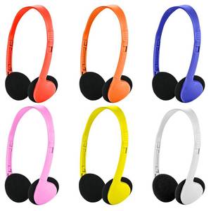 lot 20390 image: Yoley Kids Headphones Bulk 6 Pack Multi Colored for Students School Classroom Boys Girls Children Toddler Baby Teens and Adults (6 Colors)