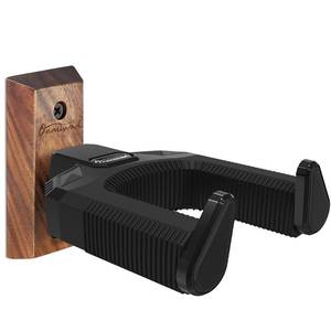 lot 20406 image: Onmiwod Guitar Wall Mount, Auto Lock Walnut Wood Guitar Hanger, Guitar Wall Hangers, Guitar Holder Hook Wall Stand for Classical, Acoustic, Electric Guitar, Bass, Gift for Guitar Player