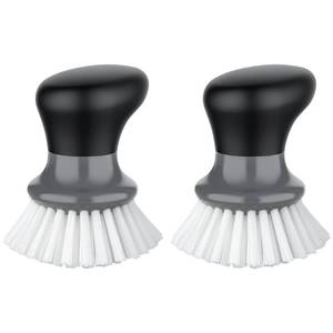 lot 20413 image: MR.SIGA Dish Scrub Brush, Palm Brush Dish Scrubber, Gray, Pack of 2