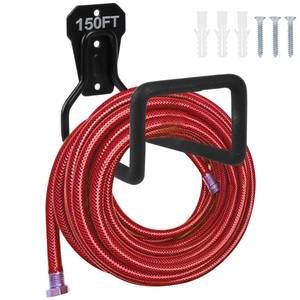 lot 20431 image: Metal Garden Hose Holder Wall Mounted Water Hose Holder for Outside Yard