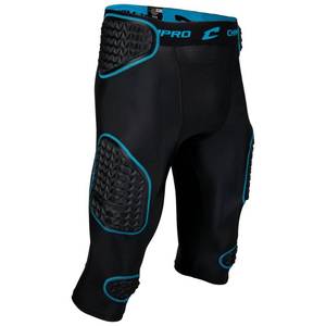 lot 20432 image: Champro Boys Bull Rush 7-Pad Girdle, Small, Black, Optic Blue