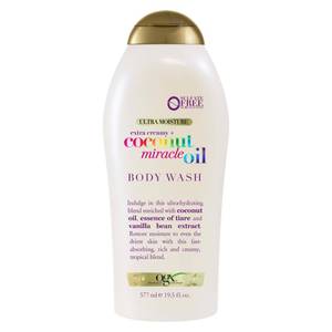 lot 20433 image: OGX Extra Creamy  Coconut Miracle Oil Moisture Body Wash, 19.5 fl oz