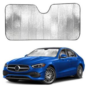 lot 20436 image: EcoNour Accordion Car Windshield Sun Shade  Car Sun Visor to Protect Harmful UV Rays  Foldable Automotive Windshield Sunshades  Window Sun Blocker to Keep Your Vehicle Cool & Comfort - 58 x 28
