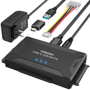 lot 20449 image: FEMORO Hard Drive Reader IDE SATA to USB 3.0  USB C Adapter, 3in1 Ultra Data Retrieval Converter Kit with 12V2A Power Supply for Internal 2.5 SSD 3.5 HDD IDE SATA Blu-ray Drive
