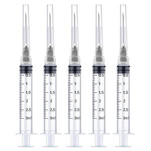 lot 20452 image: 50 Pack 3mlcc Disposable Luer Lock Lab Syringes with 22Ga 1.0 Inch Needle