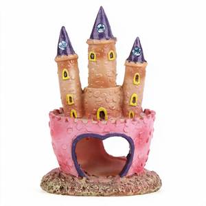 lot 20454 image: Elecphbo 3D Resin Aquarium Decoration Castle �� Cartoon Fish Tank Ornament, Non-Toxic Safe for FreshwaterSaltwater Tanks, Colorful Design, Enhances Underwater Environment (Multicolor)