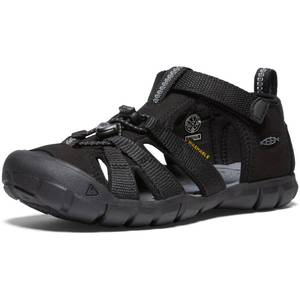 lot 20472 image: KEEN Kids Seacamp 2 CNX Closed Toe Sandals, BlackGrey, 3 Big Kid US (Used)