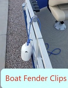 lot 8170 image: SZYNLIF 4 Pack Boat Fender Clips Boat Bumper Clips Adjustable Boat Rail Fender Clips Adjusters Hangers for Pontoon Bumpers